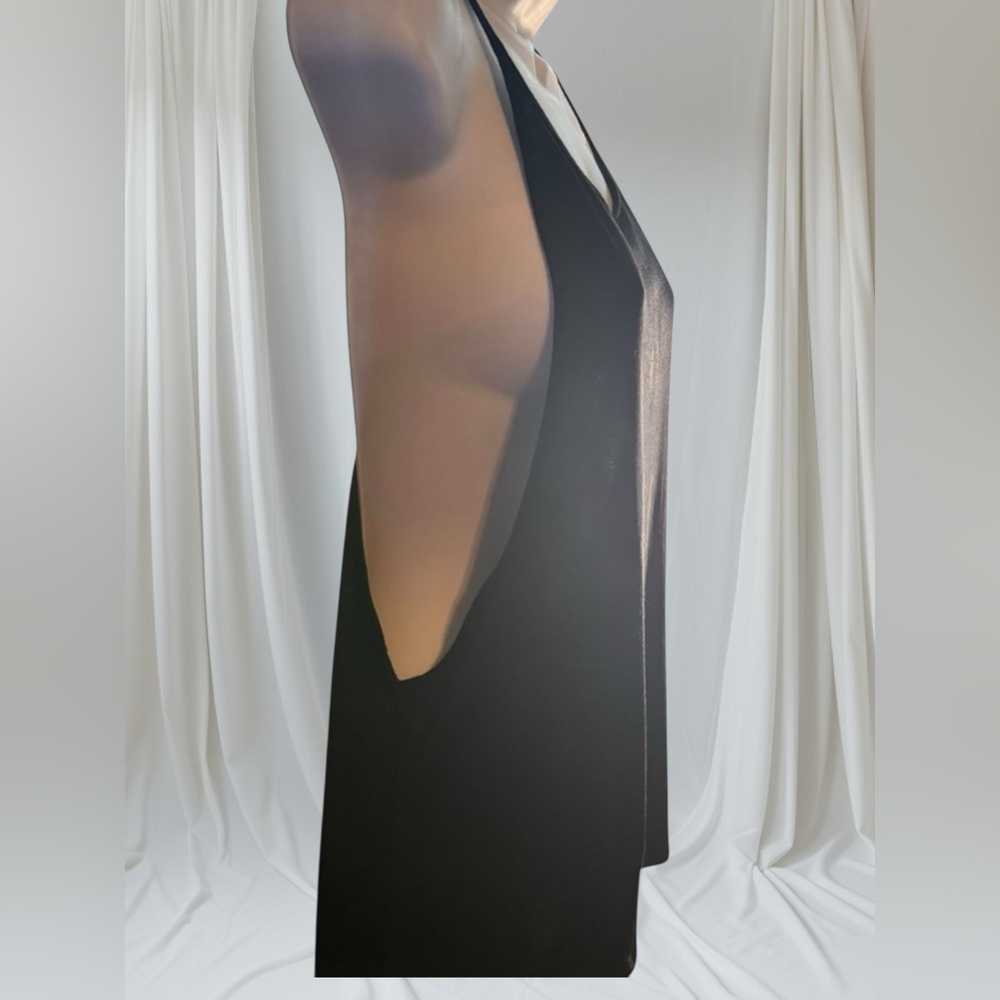 Vintage Y2K Forever 21 Black Women's DEEP V open sided Tank Top size small - Picture 4 of 4